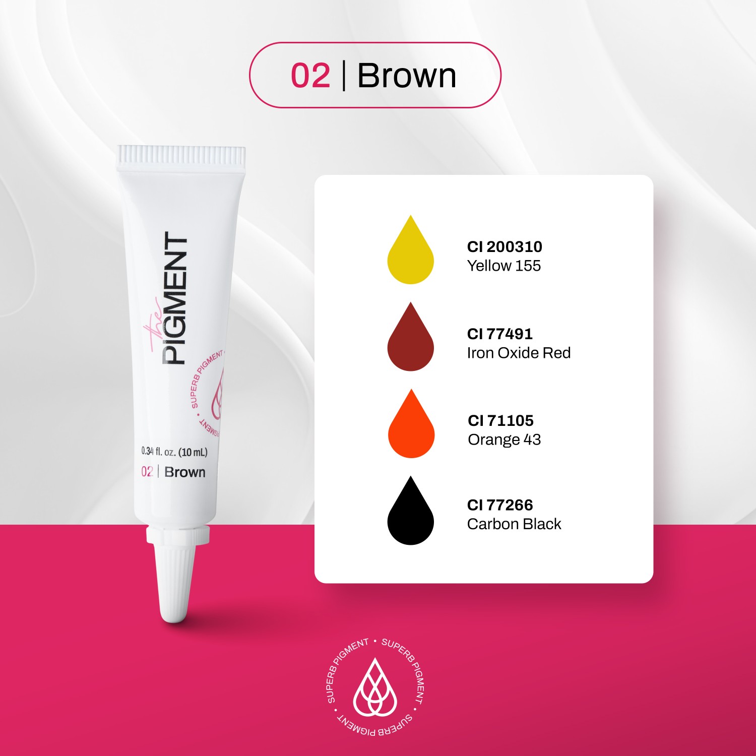 THE PIGMENT მიკრობლეიდინგის პიგმენტი Brown 2 10 მლ.